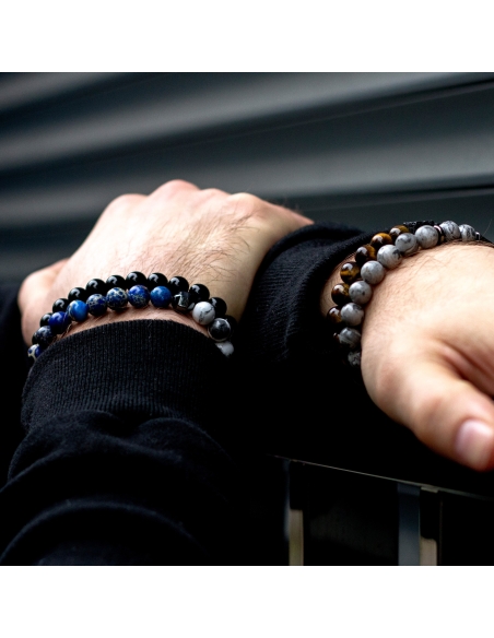 Bracelet sur elastique - Homme - Noeud de chirurgien- Pearl Access