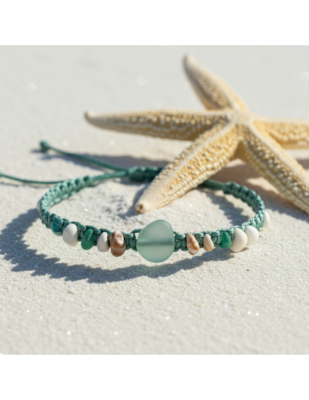 Bracelet en tissage macramé- Les Ateliers - Pearl Access- Marseille