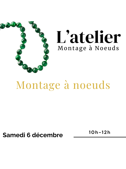 Atelier Pearl Access montage à noeuds sur soie- Bijou