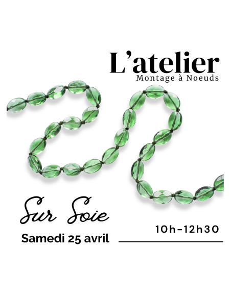 Atelier Pearl Access montage à noeuds sur soie- Bijou