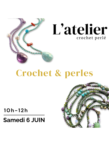 Atelier bijou en crochet avec perles - 6 juin 10h-12h | Marseille