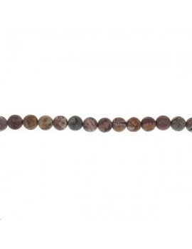 Rhyolite dendritique du Sonoran 7-8mm Les perles rondes 8-9mm en lot- 1
