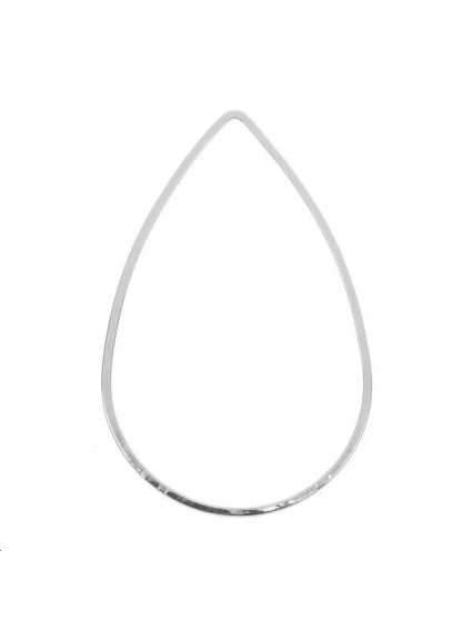 Anneau goutte fil carré 25x38x1mm  Anneaux- 1