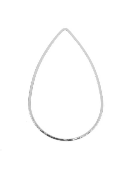Anneau goutte fil carré 25x38x1mm  Anneaux- 1 Anneau goutte fil carré 25x38x1mm  Anneaux- 1