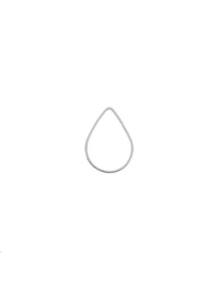 Anneau goutte fil carré 8x10x1mm  Anneaux- 1