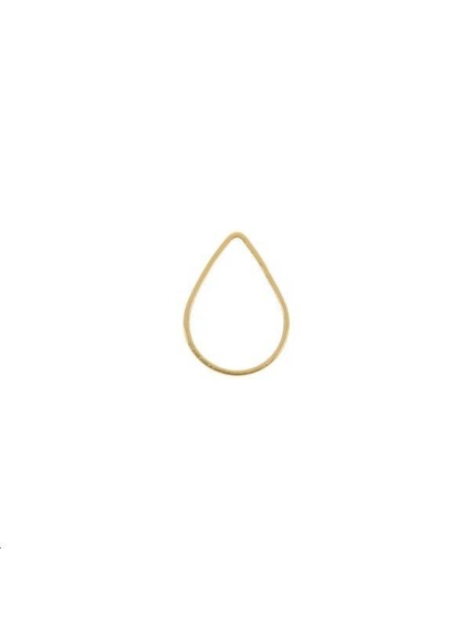 Anneau goutte fil carré 8x10x1mm  Anneaux- 1