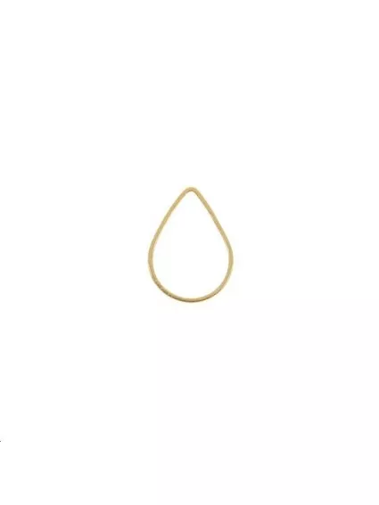 Anneau goutte fil carré 8x10x1mm  Anneaux- 1