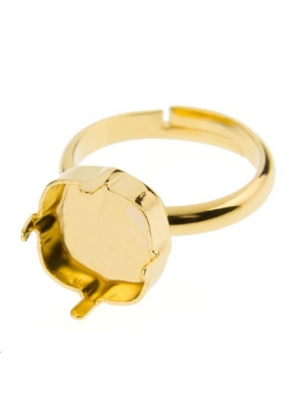 Corps de bague avec sertissure carrée 12mm  Bagues- 1