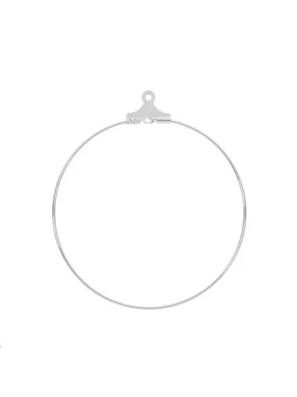 Créoles ouvertes 40mm avec anneau  Boucles d'oreilles- 1