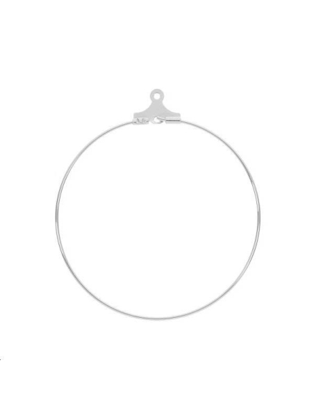 Créoles ouvertes 40mm avec anneau  Boucles d'oreilles- 1