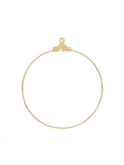 Créoles ouvertes 40mm avec anneau  Boucles d'oreilles- 1