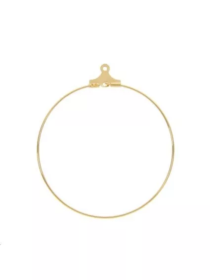 Créoles ouvertes 40mm avec anneau  Boucles d'oreilles- 1