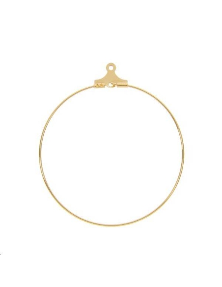 Créoles ouvertes 40mm avec anneau  Boucles d'oreilles- 1