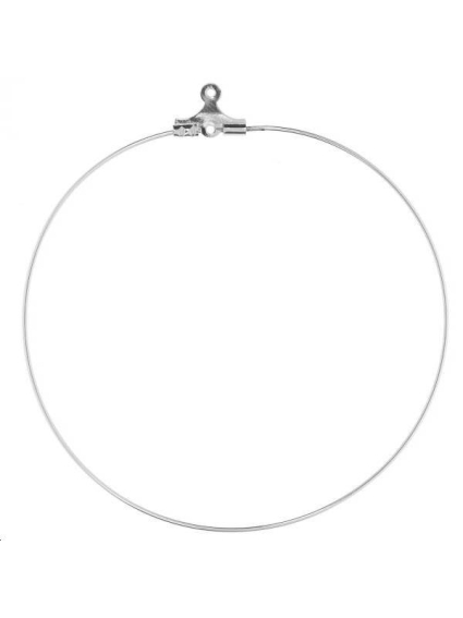 Créoles ouvertes 55mm avec anneau  Boucles d'oreilles- 1