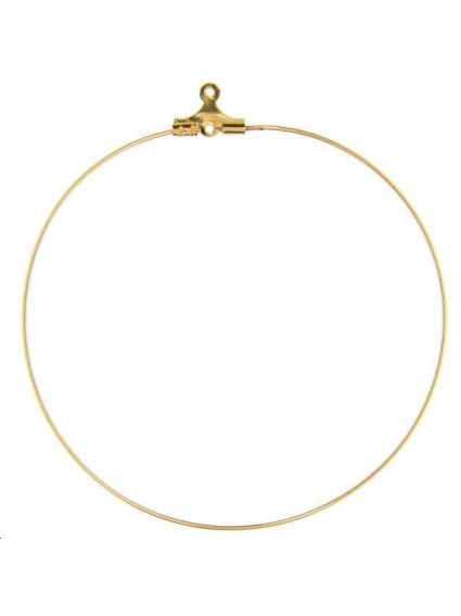 Créoles ouvertes 55mm avec anneau  Boucles d'oreilles- 1