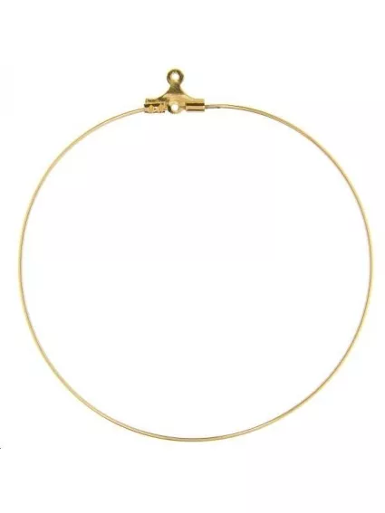 Créoles ouvertes 55mm avec anneau  Boucles d'oreilles- 1