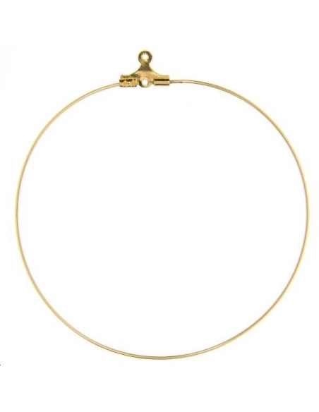 Créoles ouvertes 55mm avec anneau  Boucles d'oreilles- 1