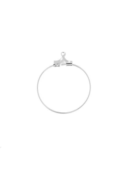 Créoles ouvertes 25mm avec anneau  Boucles d'oreilles- 1