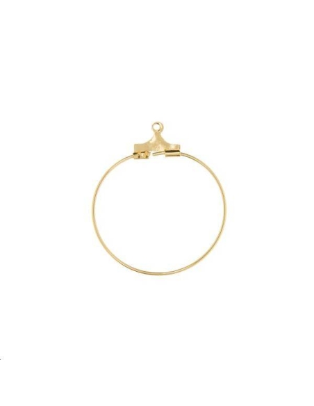 Créoles ouvertes 25mm avec anneau  Boucles d'oreilles- 1