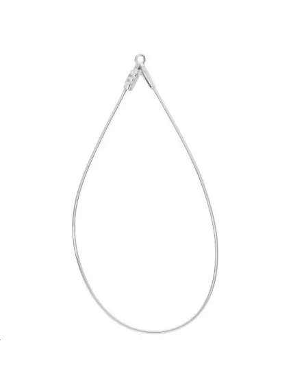 Créoles ovales ouvertes 55x25mm  Boucles d'oreilles- 1