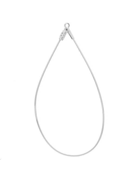 Créoles ovales ouvertes 55x25mm  Boucles d'oreilles- 1