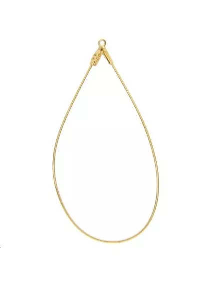 Créoles ovales ouvertes 55x25mm  Boucles d'oreilles- 1