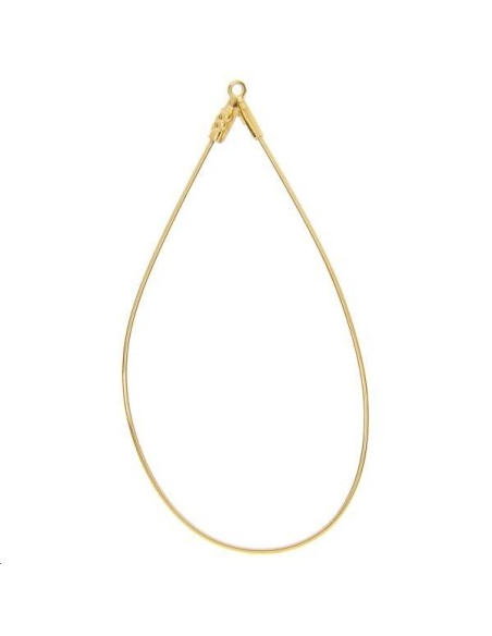 Créoles ovales ouvertes 55x25mm  Boucles d'oreilles- 1