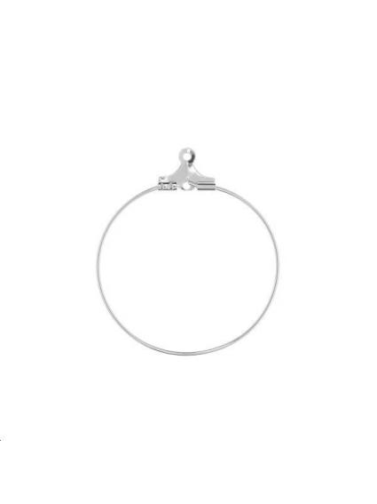 Créoles ouvertes 30mm avec anneau  Boucles d'oreilles- 1