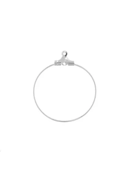 Créoles ouvertes 30mm avec anneau  Boucles d'oreilles- 1