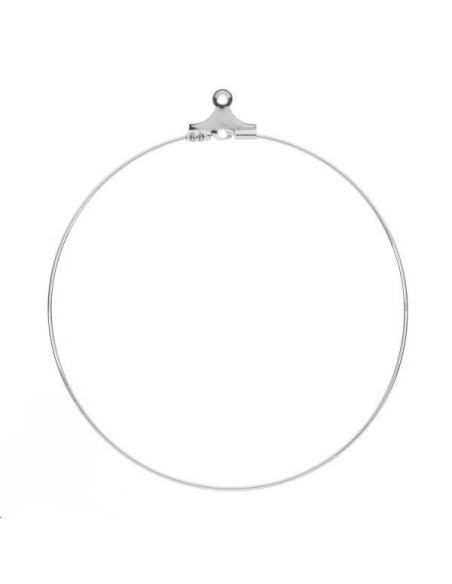 Créoles ouvertes 50mm avec anneau  Boucles d'oreilles- 1 Créoles ouvertes 50mm avec anneau  Boucles d'oreilles- 1