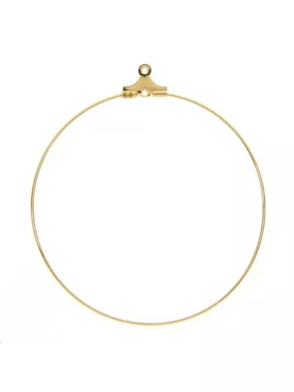 Créoles ouvertes 50mm avec anneau  Boucles d'oreilles- 1