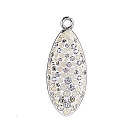 Pave pendants goutte plate (67492)