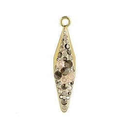  Pave pendants goutte losange (67482)