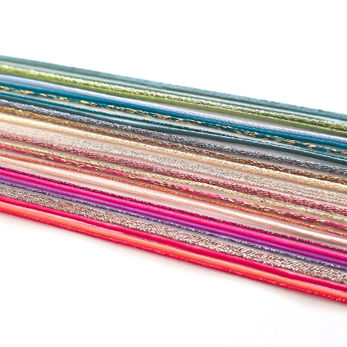 cordons et rubans mokuba, soie japonaise color&eacute;es pour bijoux fantaisie